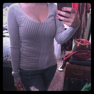Heather gray ribbed and super soft top ❤️